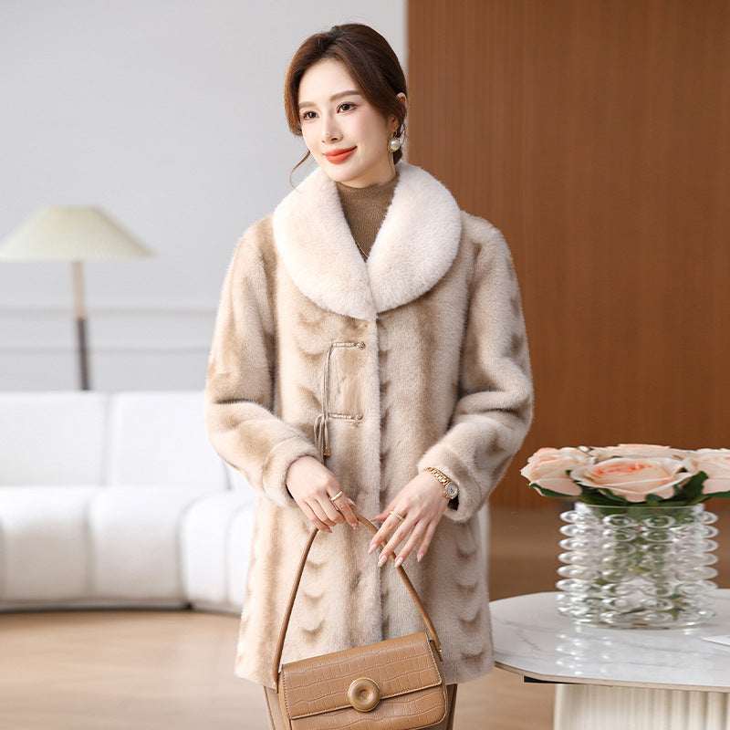 Women's Plus Size Loose Wool-Look Button Cropped Coat | 4 Colours | XL–5XL