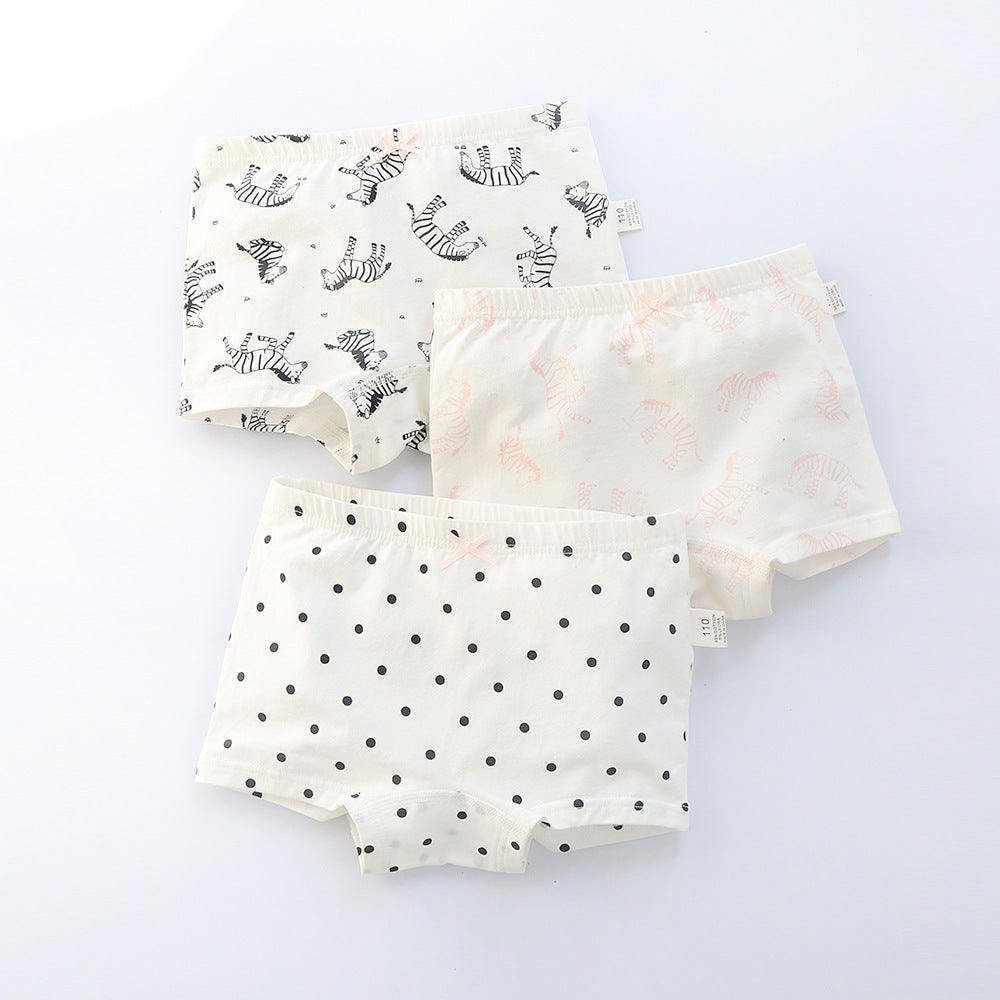 Girls' Cotton Boxer Briefs - Cute Cartoon Children's Underwear