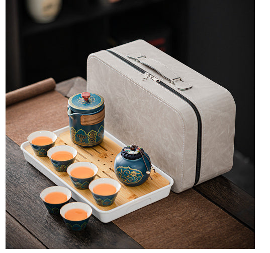 Ceramic Tea Set - One Pot Four Cups Gift Box
