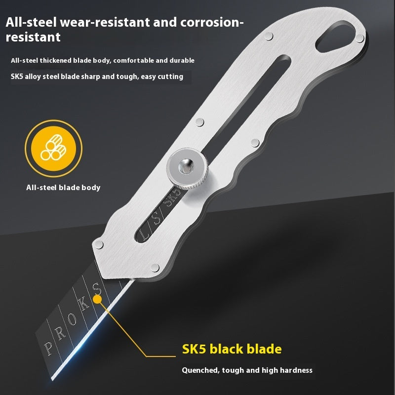 Stainless Steel Art Knife - Folding Utility Knife with 20 Blades