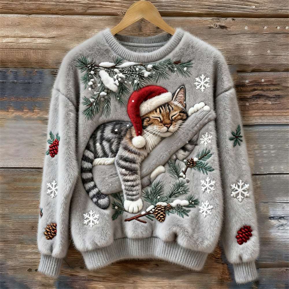 Women's 3D Digital Print Long-Sleeve Top
