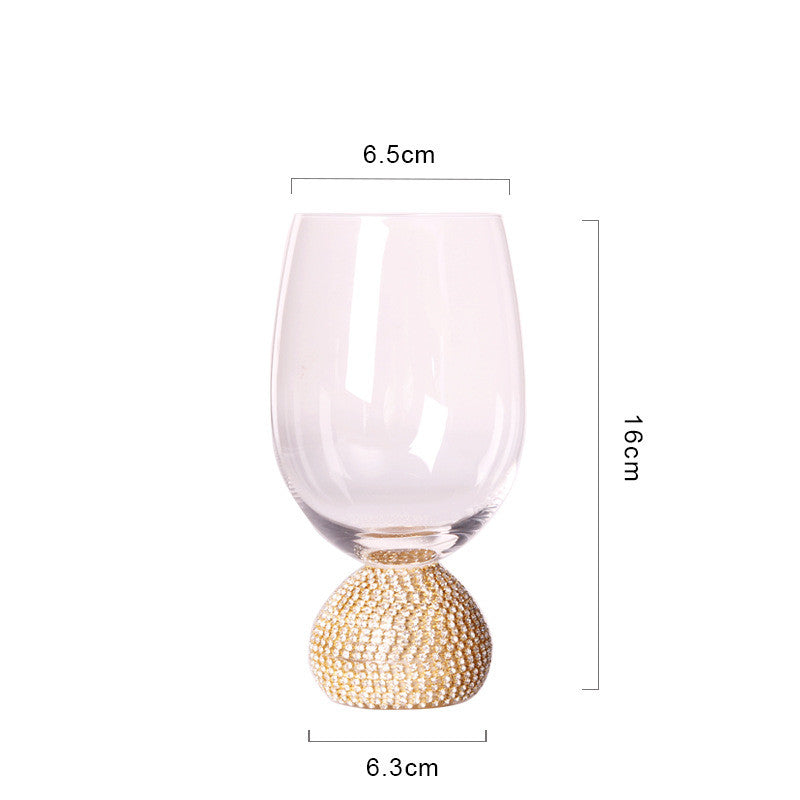 Diamond-Decorated Wine Glass - Luxury Crystal Design