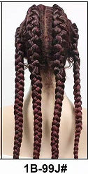 Front Lace Synthetic Fiber Four Braid Wig - Natural Looking Hair