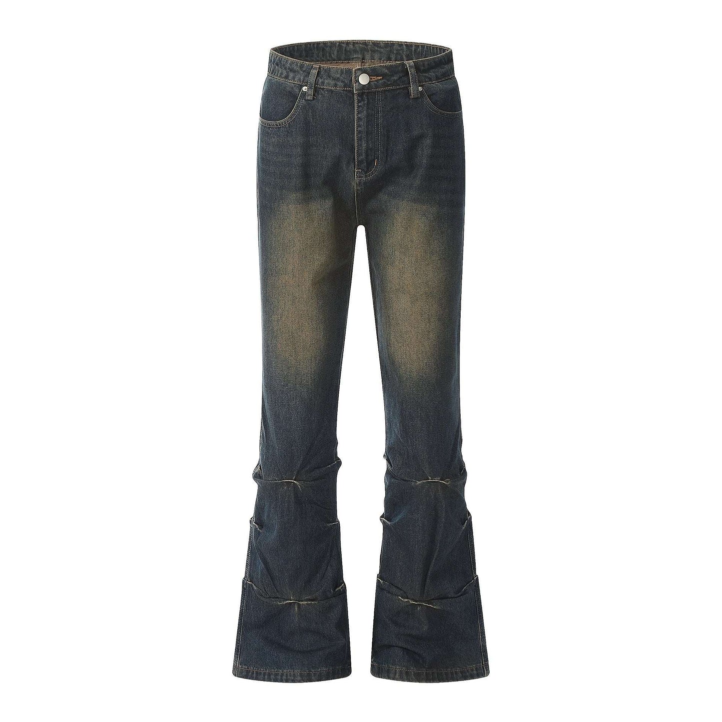 Women's Vintage Crumpled Bootcut Jeans | Blue | S–M