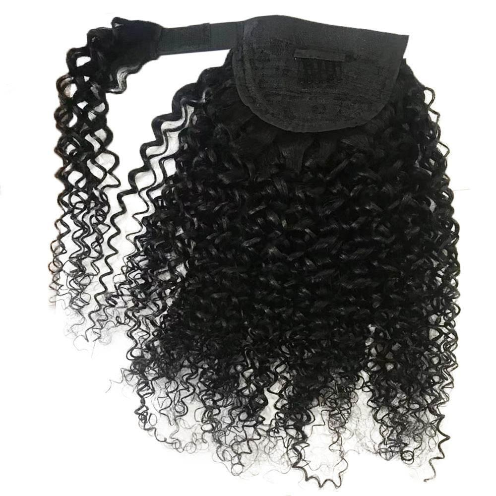 Human Hair Ponytail Velcro Natural Color - Millivan supplies 