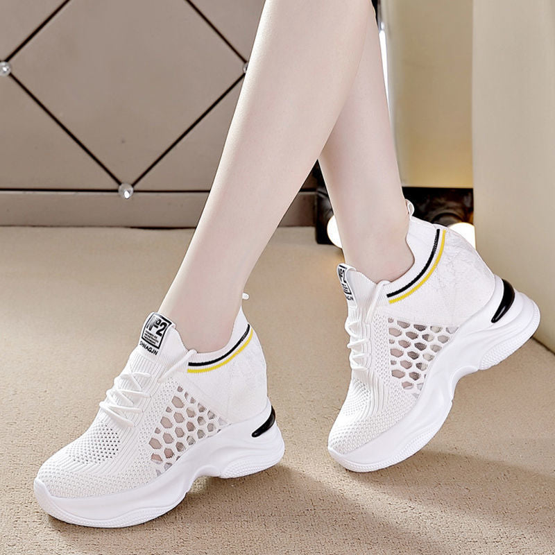 Breathable Height Increasing Casual Sneakers Women