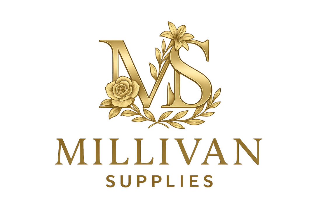 Luxury Millivan Supplies Logo with Loyal Flowers